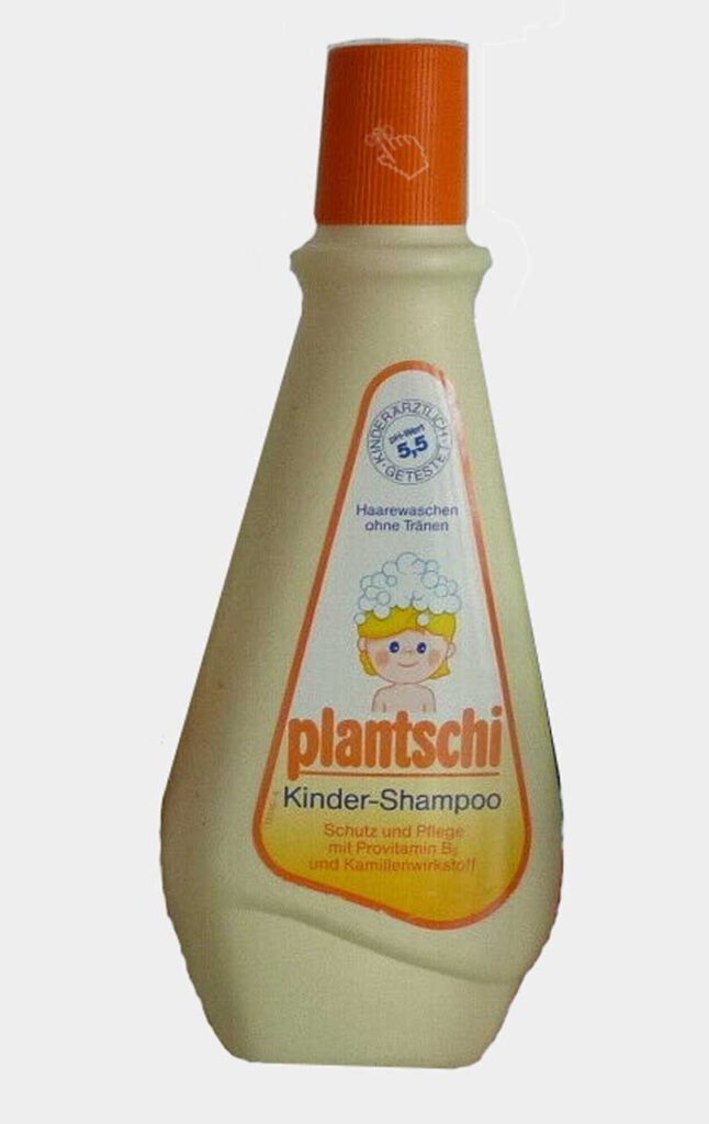 Gelbe Plantschi-Shampoo Flasche