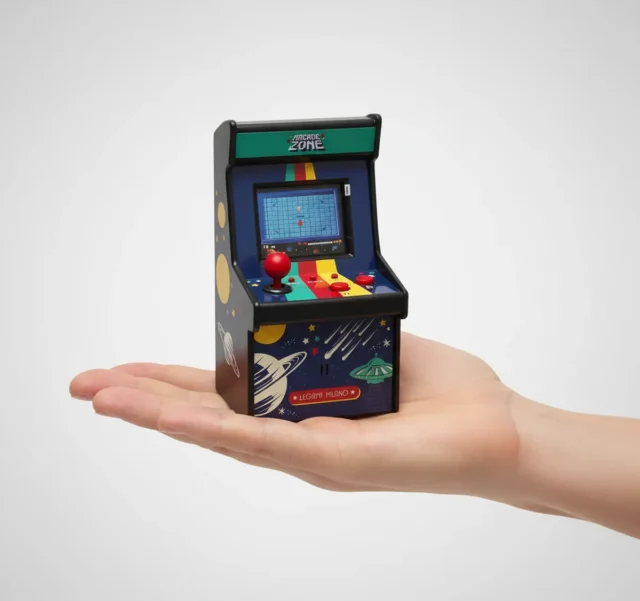 Legami Arcade Zone mini Konsole auf offener Hand
