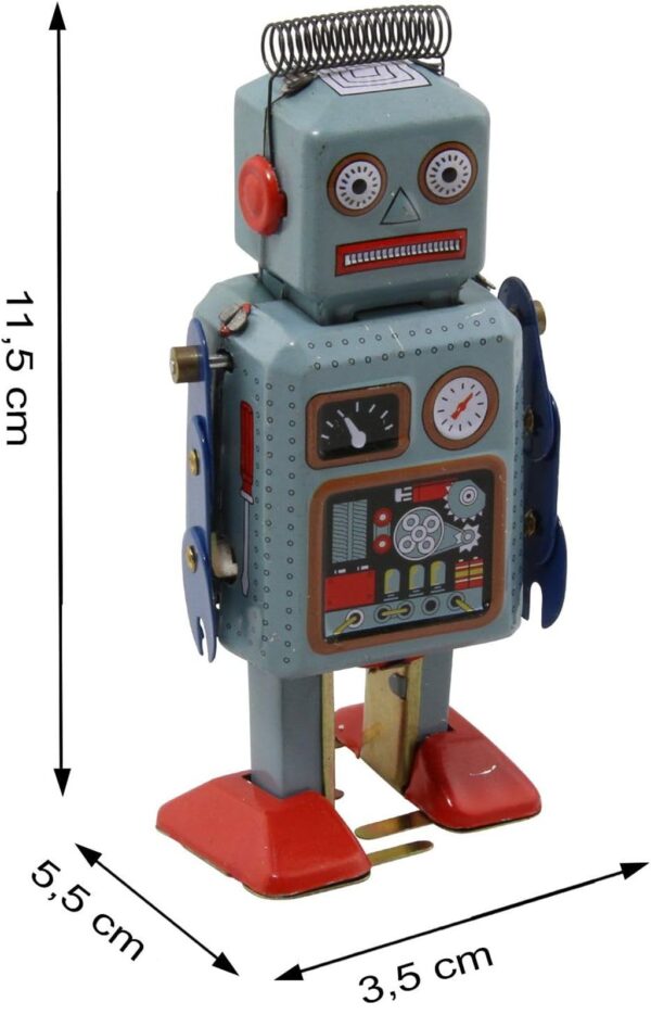 Touly Blechroboter Retro-Blechspielzeug – Bild 2