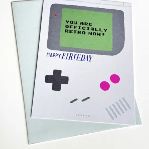 Geburtstagskarte mit Umschlag - Gameboy