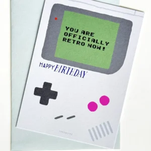 Geburtstagskarte mit Umschlag - Gameboy - front