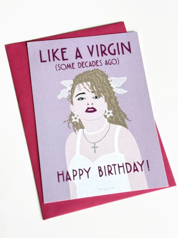 Geburtstagskarte - Retro Karte - Madonna "Like a Virgin" – Bild 2