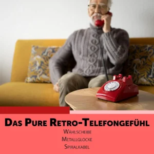 Retro-Wählscheibentelefon für ältere Menschen