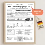 70er Jahre Nostalgie Geburtstagskarte-Plakat-Zeitung für 1970, 1971, 1972, 1973, 1974, 1975, 1976, 1977, 1978, 1979