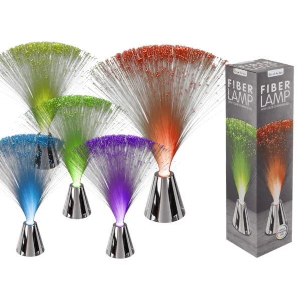 Glasfaser LED Leuchte mit Farbwechsel und Karton