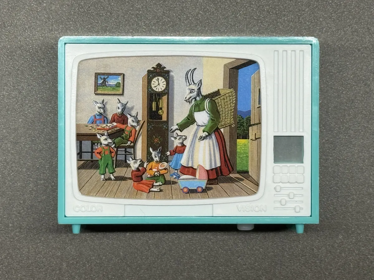 Gucki Fernseher Bildbetrachter mit der Wolf und die sieben Geisslein-Bildern