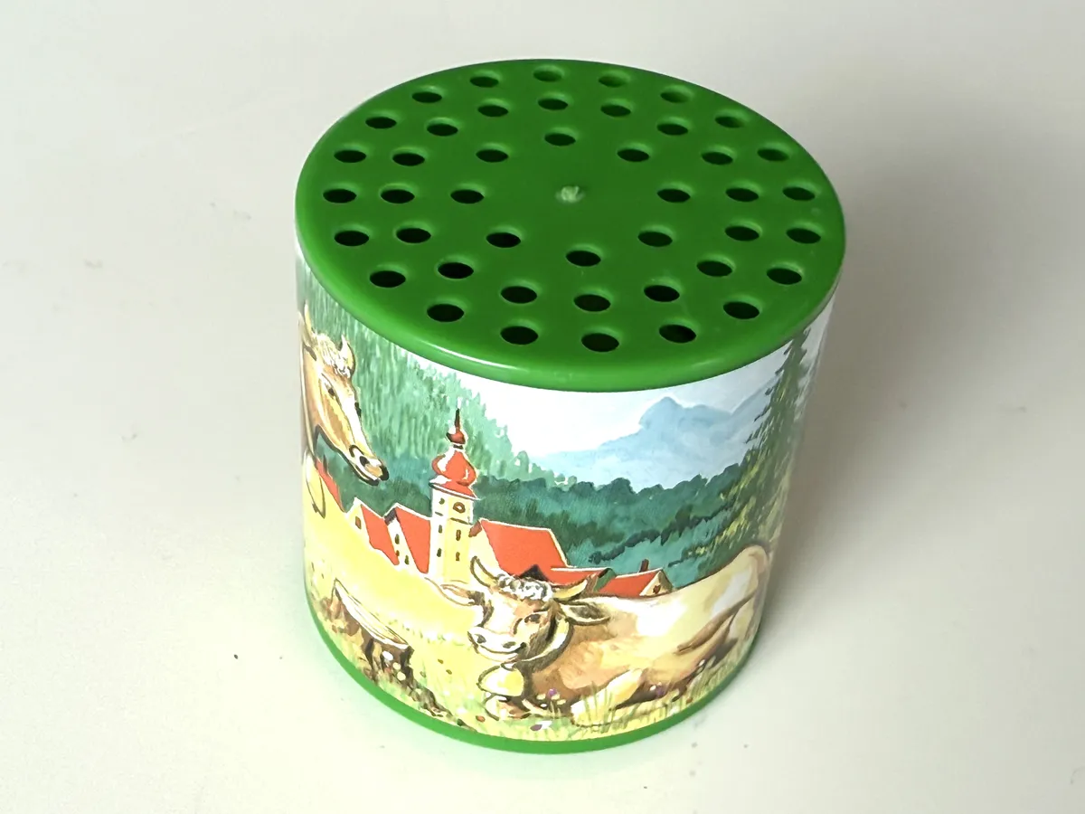 Tierstimmen Geräuschdose Kuh Muh von der Seite