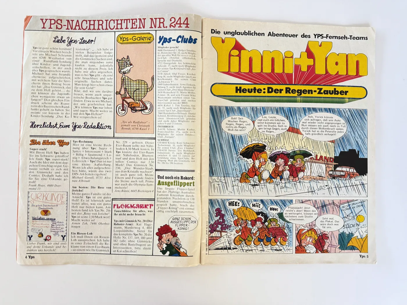 Yps Heft Beispiel-Inneseiten mit Yinni & Jan