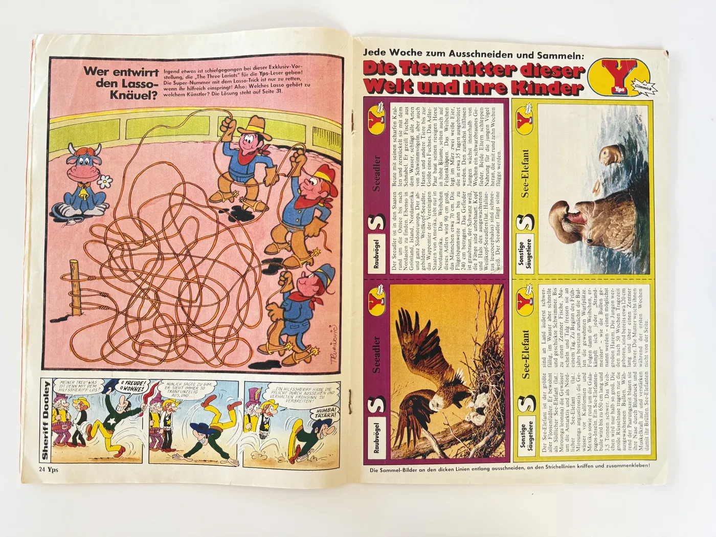 Yps Heft Beispiel-Inneseiten mit Rätsel